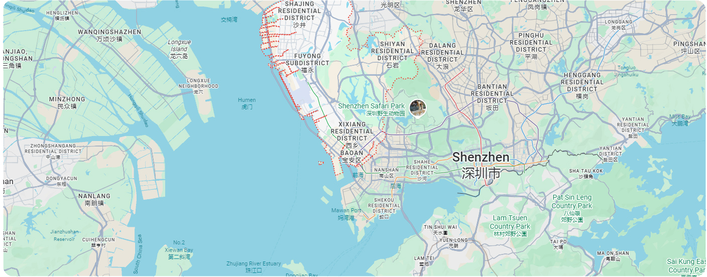 OLA Shenzhen Location Map